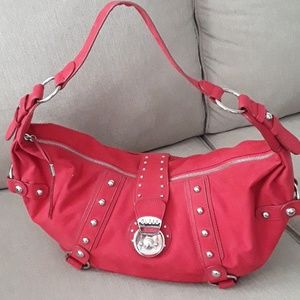 Guess red suede purse